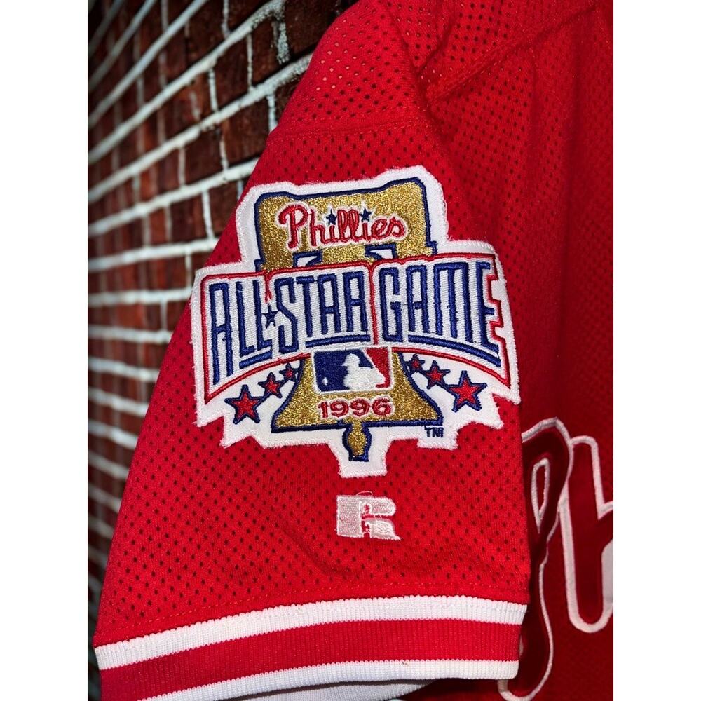 Philadelphia Phillies 1996 All Star Game BP Jersey Russell Athletic USA Sz 40 M - Picture 6 of 16